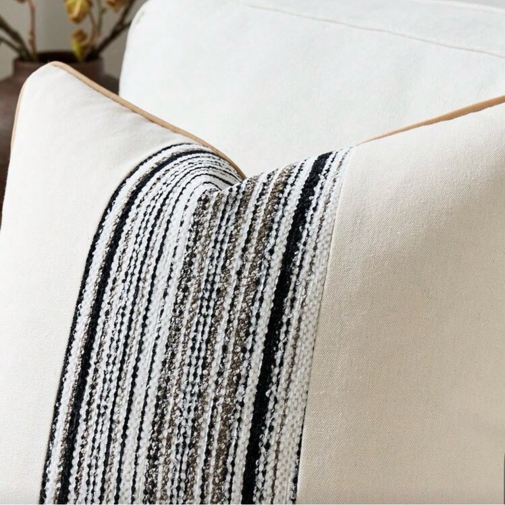 Striped Throw Pillow Cover, 18x18 - Picture 3 of 3